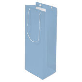 Soft Winter Blue Wijn Cadeautas (Voorkant Gekanteld)