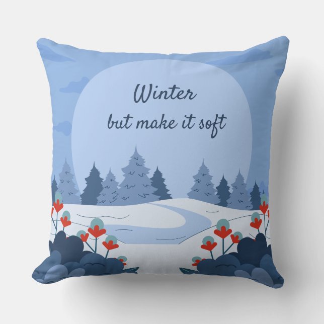 Soft Winter Collectie — Kalm, Cozy & Tijdloos Kussen (Voorkant)