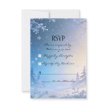 Soft Winter Daydream RSVP-kaarten
