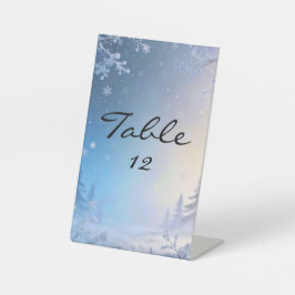 Soft Winter Daydream Tabletop Sign Reclamebord Met Voetstuk