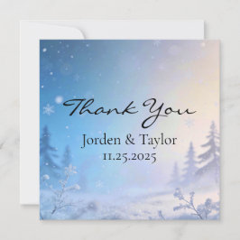 Soft Winter Daydream Thank You Cards Bedankkaart