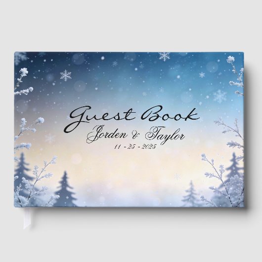Soft WInter Daydream Wedding Gastenboek (Voorkant)