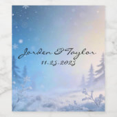 Soft Winter Daydream Wine Label Wijn Etiket (Enkel label)