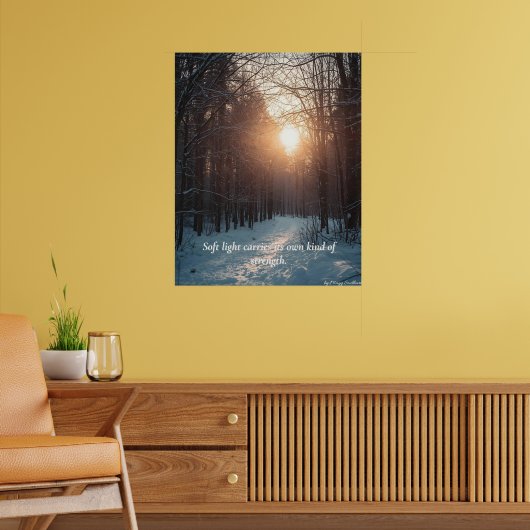 Soft Winter Light – Minimalist Calm Art Print (Woonkamer 2)