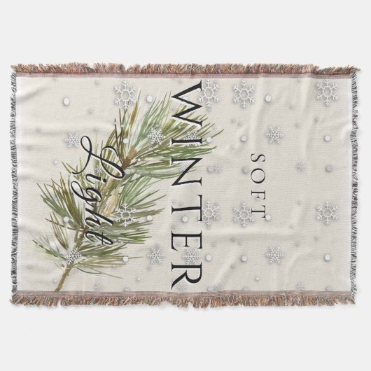 Soft Winter Light w/ Pine Branch and Snow Deken (Voorkant)