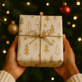 Soft Winter Trees Wrapping Paper Cadeaupapier