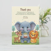 Soft Woodland Animals Storybook Birthday Bedankkaart (Staand voorkant)