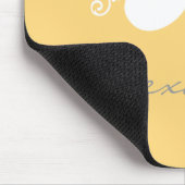 Soft Yellow Butterfly Swirls Mousepad Muismat (Hoek)