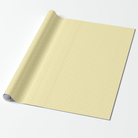 Soft Yellow Dot Stripe Pattern for Baby Gifts Cadeaupapier (Uitgerold)