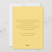 Soft Yellow Eid Mubarak Card with Islamic Arch Feestdagenkaart (Achterkant)