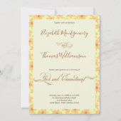 Soft Yellow Floral Commitment Ceremony Kaart (Voorkant)