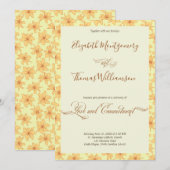 Soft Yellow Floral Commitment Ceremony Kaart (Voorkant / Achterkant)