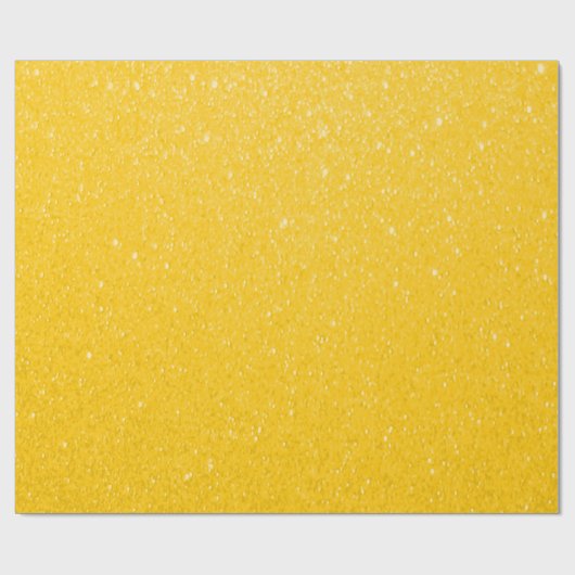 Soft Yellow Glitter Print Cadeaupapier (Vlak)