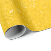 Soft Yellow Glitter Print Cadeaupapier (Rol Hoek)