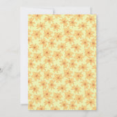 Soft Yellow Hand Drawn Floral Wedding Invitation Kaart (Achterkant)
