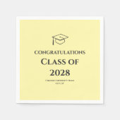 Soft Yellow Modern Congratulations Graduation  Servet (Voorkant)