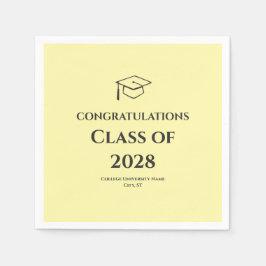 Soft Yellow Modern Congratulations Graduation  Servet
