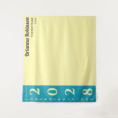 Soft Yellow Modern Graduation Party Wandkleed (Voorkant)