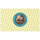 Soft Yellow Modern Graduation Photo Cap Pattern Tafelkleed (Voorkant (Horizontaal))