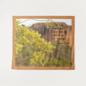 Soft Yellow Palo Verde Blossom Desert Mountains Wandkleed (Voorkant (horizontaal))