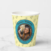 Soft Yellow Photo Modern Graduation Party Papieren Bekers (Voorkant)