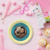 Soft Yellow Photo Modern Graduation Party Papieren Bordje (Feest)