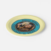 Soft Yellow Photo Modern Graduation Party Papieren Bordje (Gekanteld)