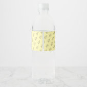 Soft Yellow Photo Modern Graduation Party Waterfles Etiket (Achterkant)