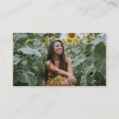 Soft Yellow QR-code foto Sociale media-pictogramme Visitekaartje (Achterkant)