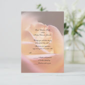 Soft Yellow Rose Floral Wedding  RSVP Kaartje (Staand voorkant)