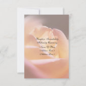 Soft Yellow Rose Floral Wedding  RSVP Kaartje (Achterkant)