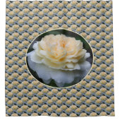 Soft Yellow Rose Flower Pattern Nature Douchegordijn (Voorkant)