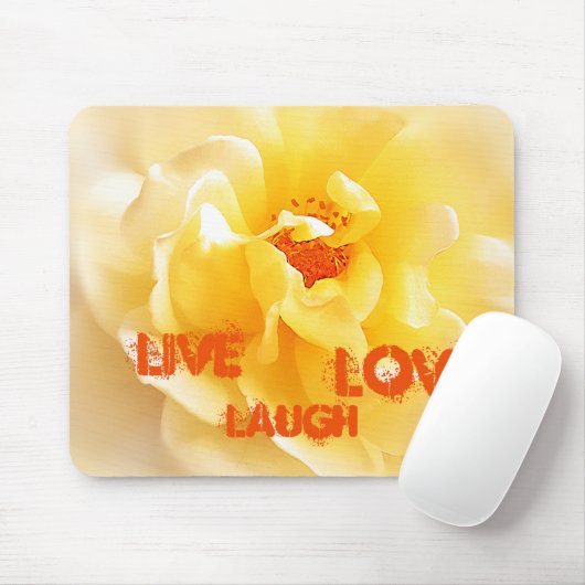 Soft Yellow Rose Mousepad Muismat (Met muis)