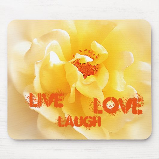 Soft Yellow Rose Mousepad Muismat (Voorkant)