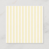 Soft Yellow Stripes QR Code Informatiekaartje (Achterkant)