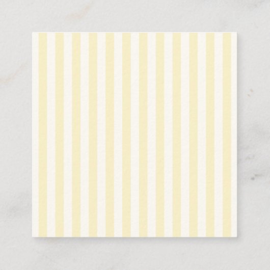Soft Yellow Stripes QR Code Informatiekaartje (Achterkant)