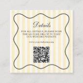 Soft Yellow Stripes QR Code Informatiekaartje (Voorkant)