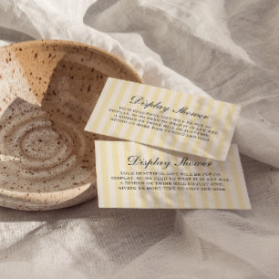 Soft Yellow Stripes Vrijgezellenfeest Informatiekaartje