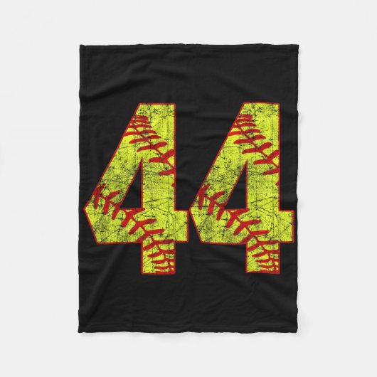 Softbal #44 Fastpitch Softbal Moeder Nummer 44 Spe Fleece Deken (Voorkant)