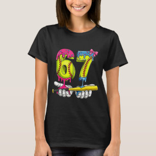 Softbal 67 Ijsdruppel Zes Zeven Jongens Grappig Mi T-shirt