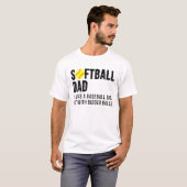 softbal als een honkbal maar met grotere B T-shirt (Voorkant volledig)
