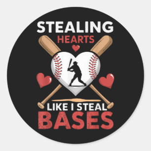 Softbal Baseball Steelt Harten Zoals Ik Steal Bas Ronde Sticker