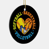 Softbal Basketbal Volleybal Hart Keramisch Ornament (Rechts)
