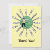 Softbal Bat Bloem Bedankkaart (Voorkant)