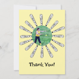 Softbal Bat Bloem Bedankkaart