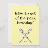 Softbal Bat Bloem Verjaardagskaart Feestdagenkaart (Achterkant)