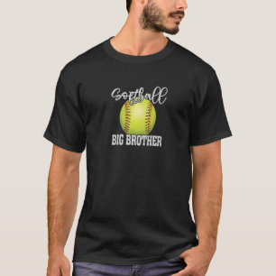 Softbal Big Brother Vintage Softbal Familie Wedstr T-shirt