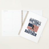 Softbal Broeder Patriottische Vintage Gravure Shir Planner (Display)