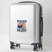 Softbal Broer Patriottisch Vintage Gravure Shirt Sticker (Koffer)