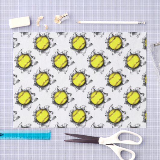 Softbal cadeau tissuepapier (Craft)